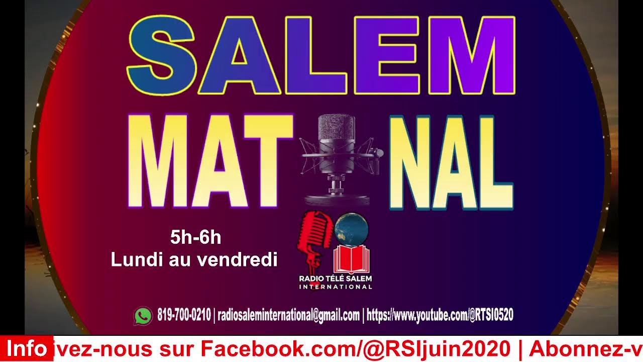 Salem Matinal│Mercredi 11 mars 2026 │Abonnez-vous et Partagez
