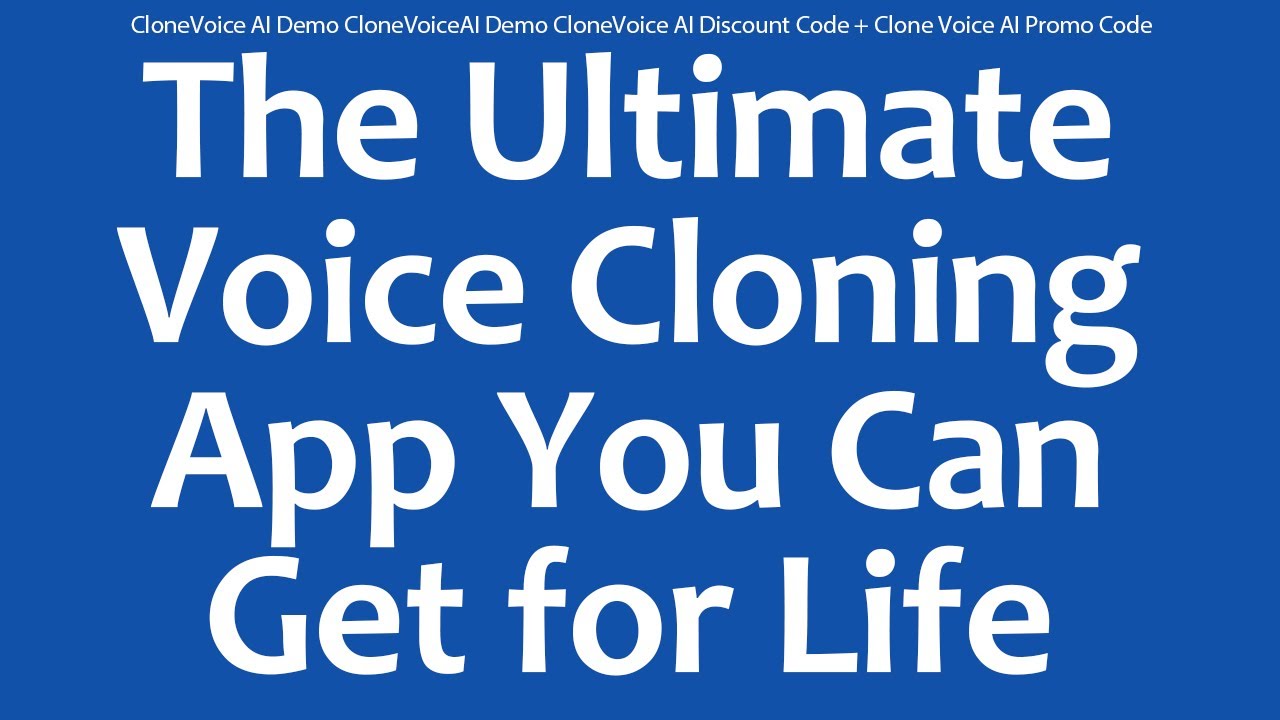 CloneVoice AI Demo CloneVoiceAI Demo CloneVoice AI Discount Code + Clone Voice AI Promo Code + Bonus