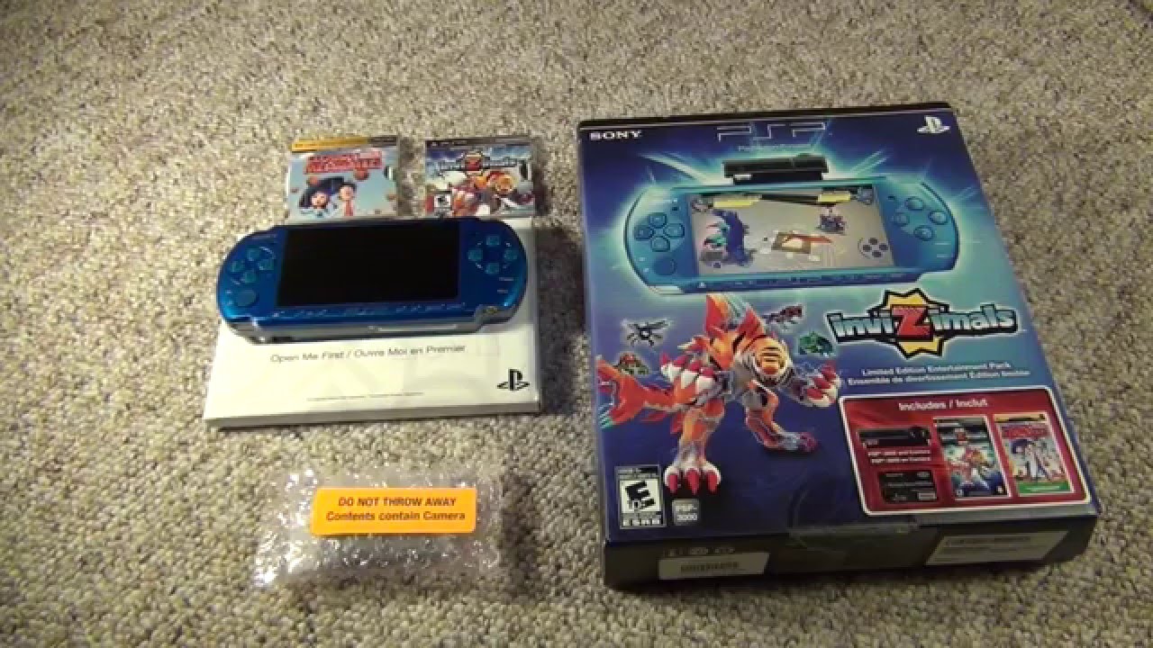 My New PSP 3001 Blue System Invizimals Pack with UMD Video Discs