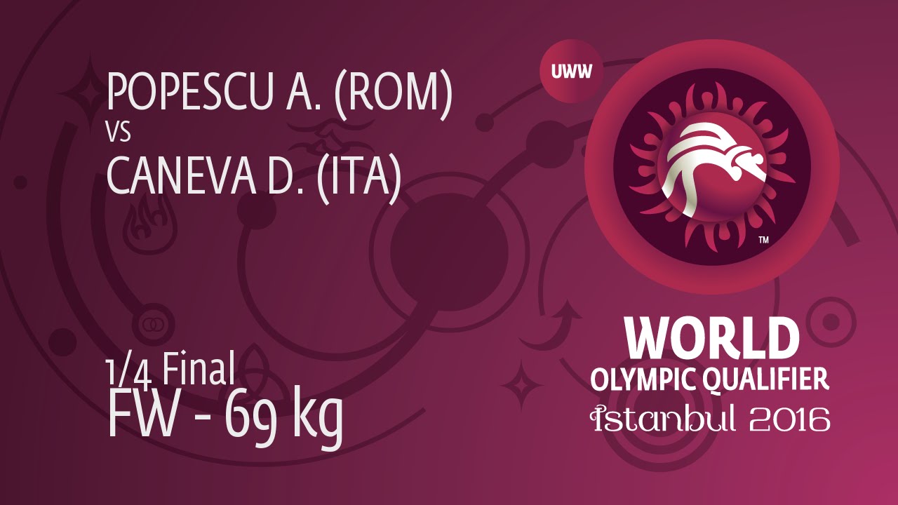 1/4 FW - 69 kg: A. POPESCU (ROM) df. D. CANEVA (ITA), 6-3