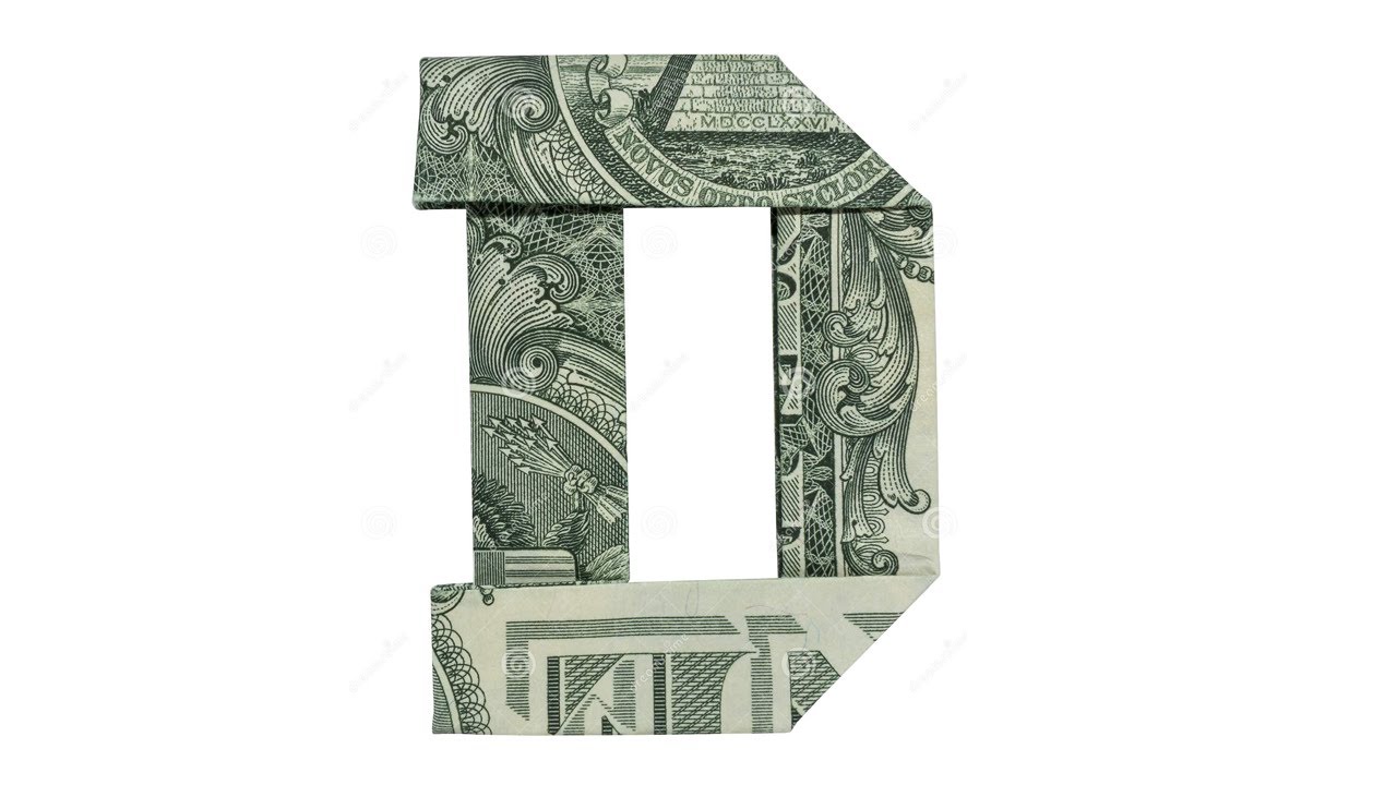 DOLLAR ORIGAMI LETTER D