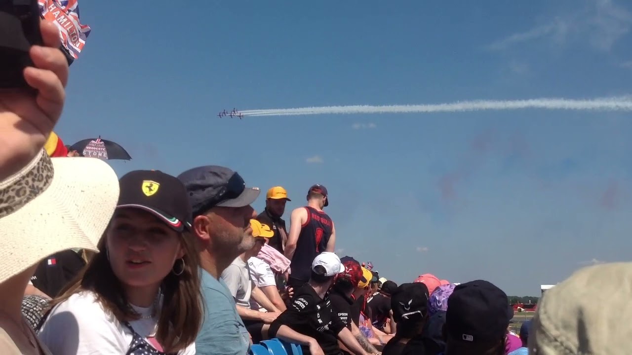 The Red Arrows display at the F1 British Grand prix 2021