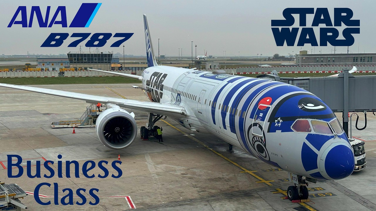 🇯🇵 Tokyo - Paris CDG 🇫🇷 ANA - STAR WARS - Boeing 787-9 / BUSINESS Class  [FULL FLIGHT REPORT]  R2-D2