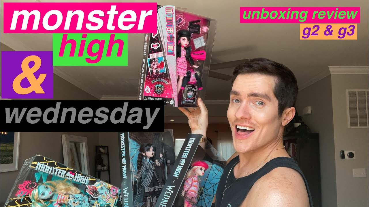 Monster High Wednesday & Enid, Draculaura G3 Fearbook, Lagoona Blue Shriekwrecked Doll Review