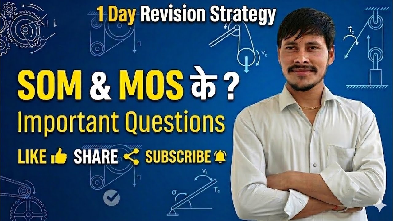 ||SOM & MOS || ke Important Questions ⁉️ || Exam 2026 || Bteup|| Polytechnic||
