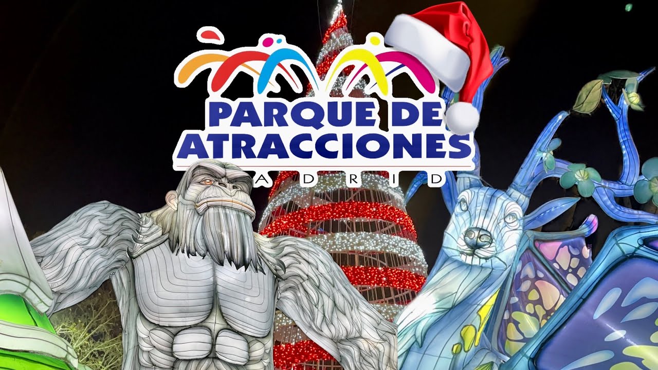 [4K] NAVIDAD PARQUE DE ATRACCIONES DE MADRID 2023
