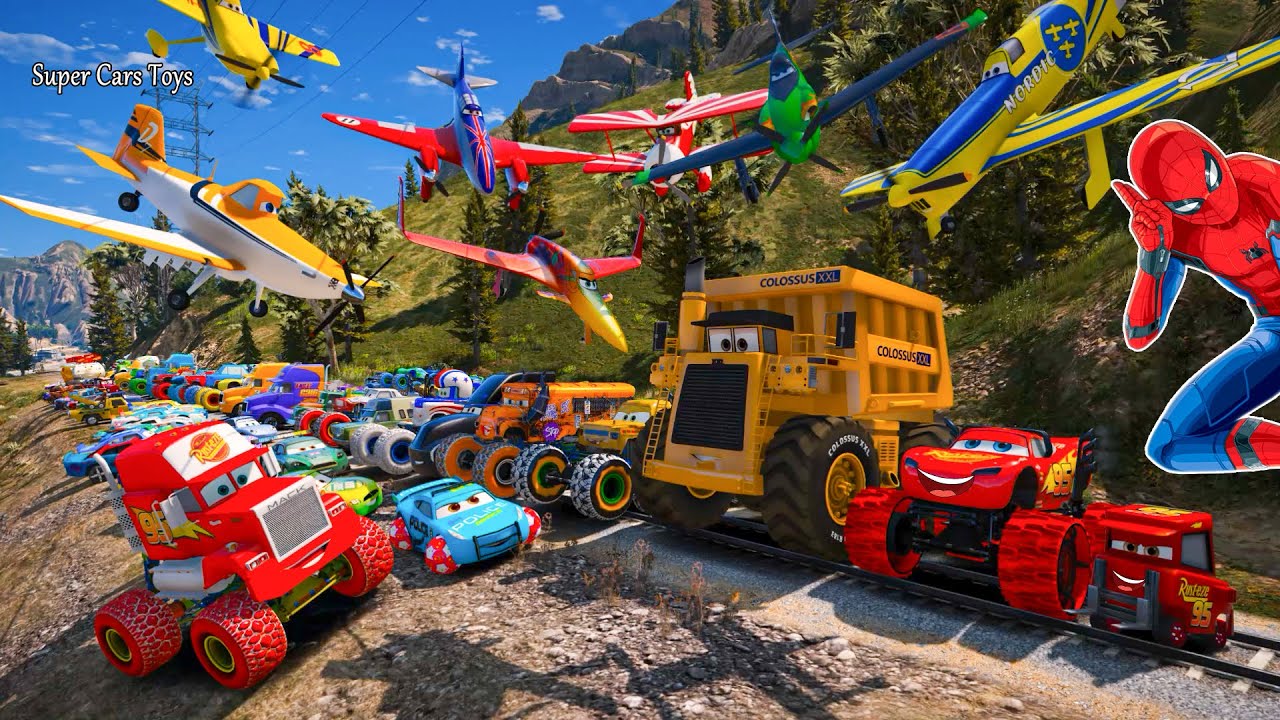 GTAV Spider Man 2, Inside Out 2, Avatar: The Last Airbender, The Fall Guy Cars Crazy McQueen Friends