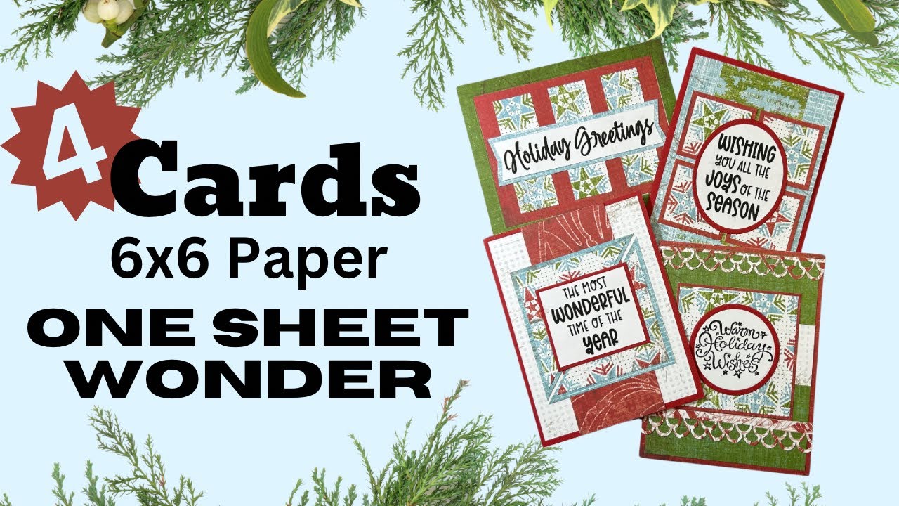 Бумага One Sheet Wonder 6x6! #onesheetwonder #christmascards