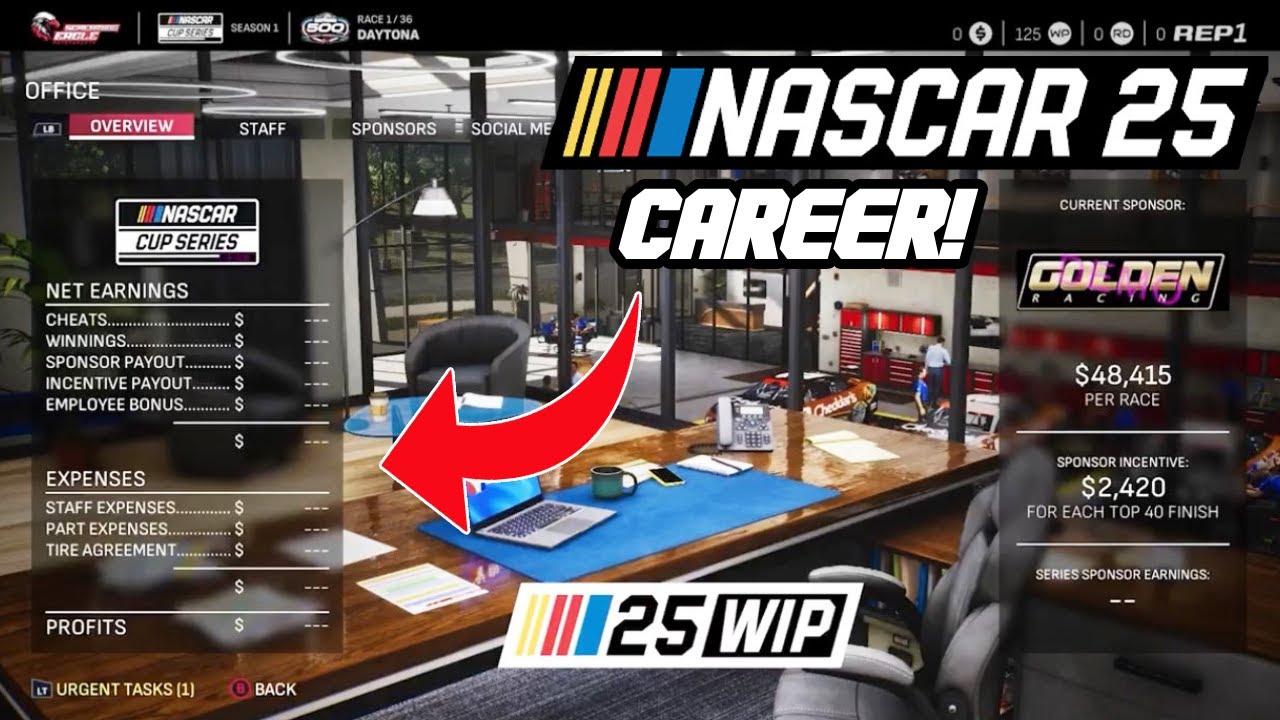NASCAR 25 CAREER MODE FULL PREVIEW!