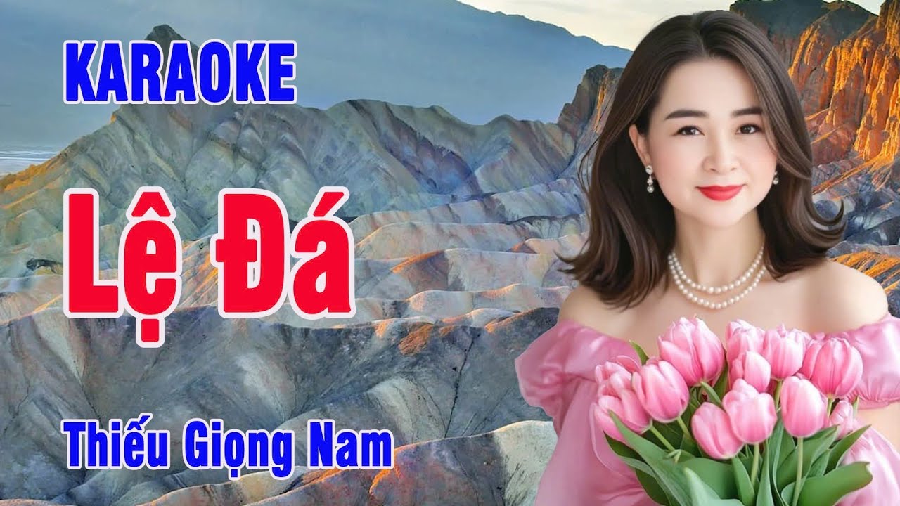 🔥 Lệ Đá // Karaoke Thiếu Giọng Nam Song Ca Với Sầu Riêng @giahuybeat
