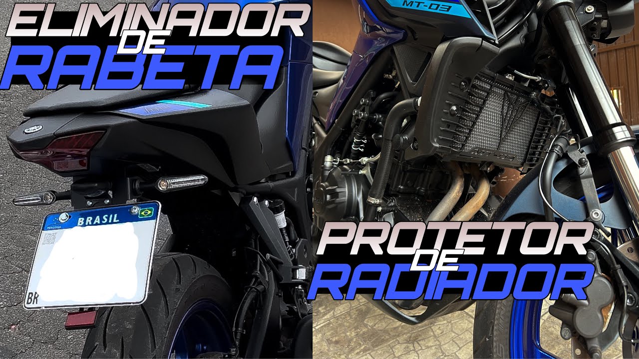 ELIMINADOR DE RABETA MT03 E R3!! & PROTETOR DE RADIADOR PASSO A PASSO.