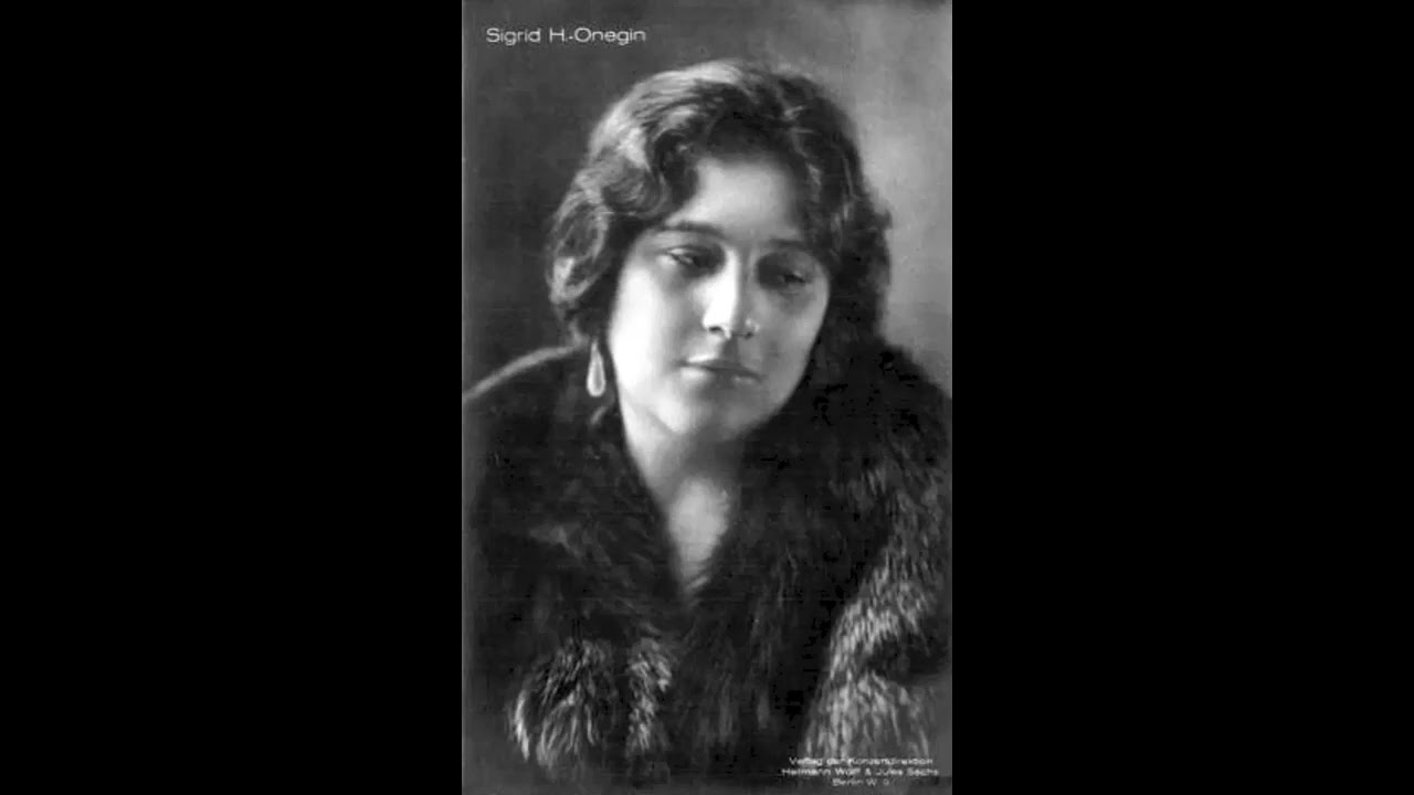 Sigrid Onegin (contralto) - Che faro senza Euridice ('Orfeo ed Euridice' - Gluck) (1928)