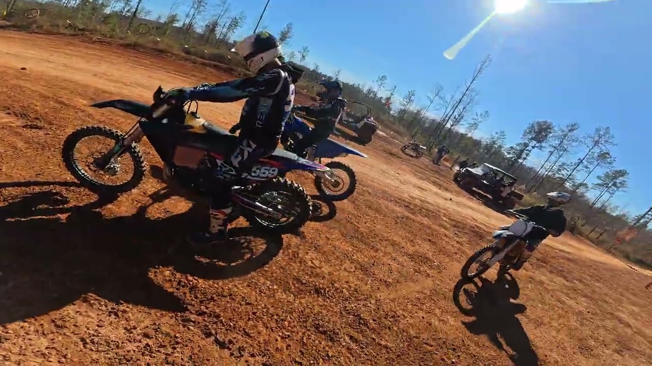 Riding with my Father in Law, ripping a YZ125 @ Durhamtown!