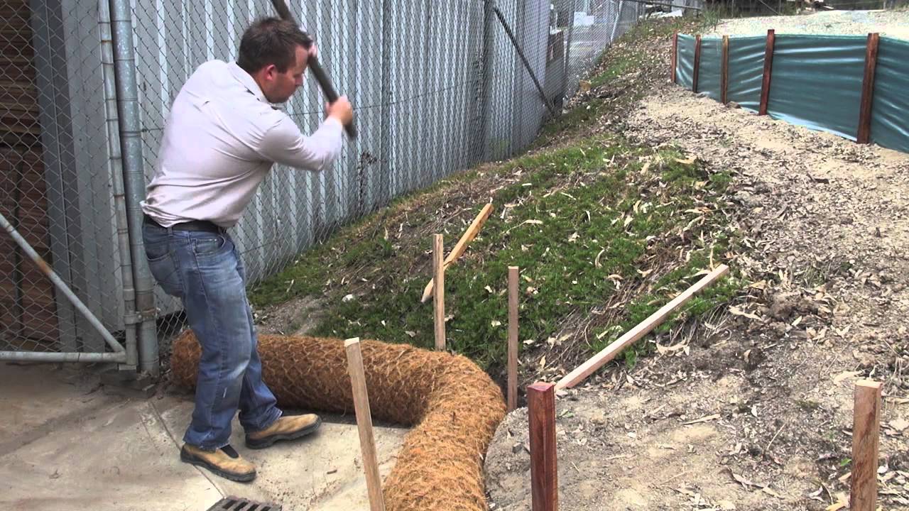 How to install Coir Log Silt Berms by All Stake Supply