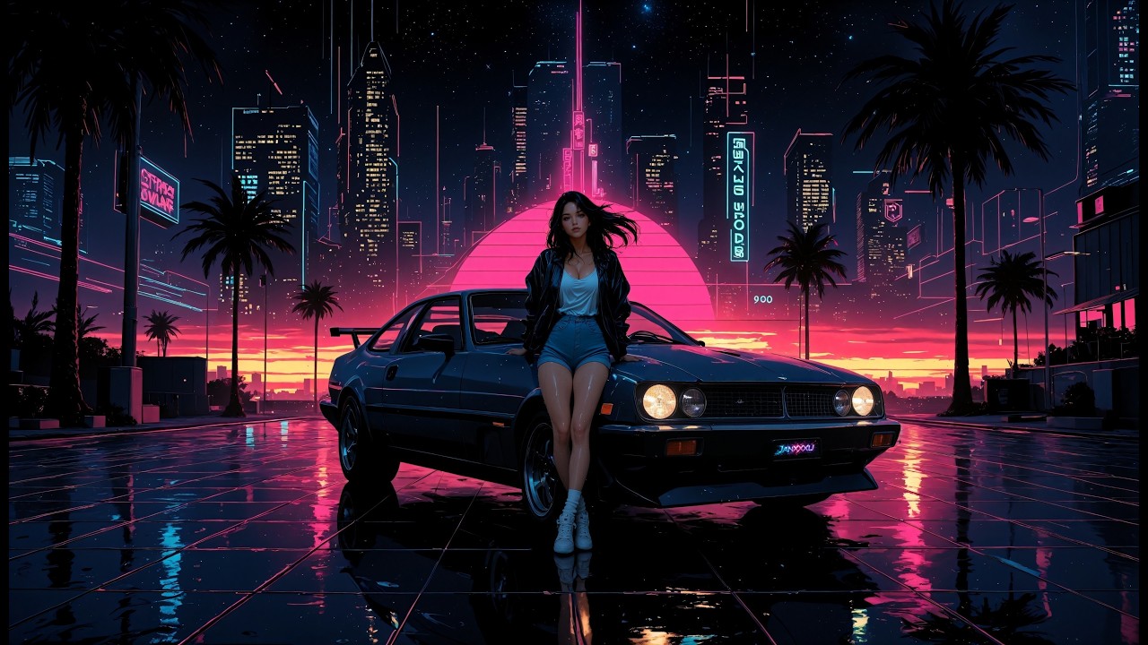 Neon Skyline Dreams | 1 HOUR | Synthwave, Dreamwave, Chillwave