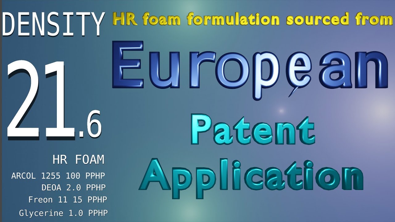 HR foam formulation 21.6 density