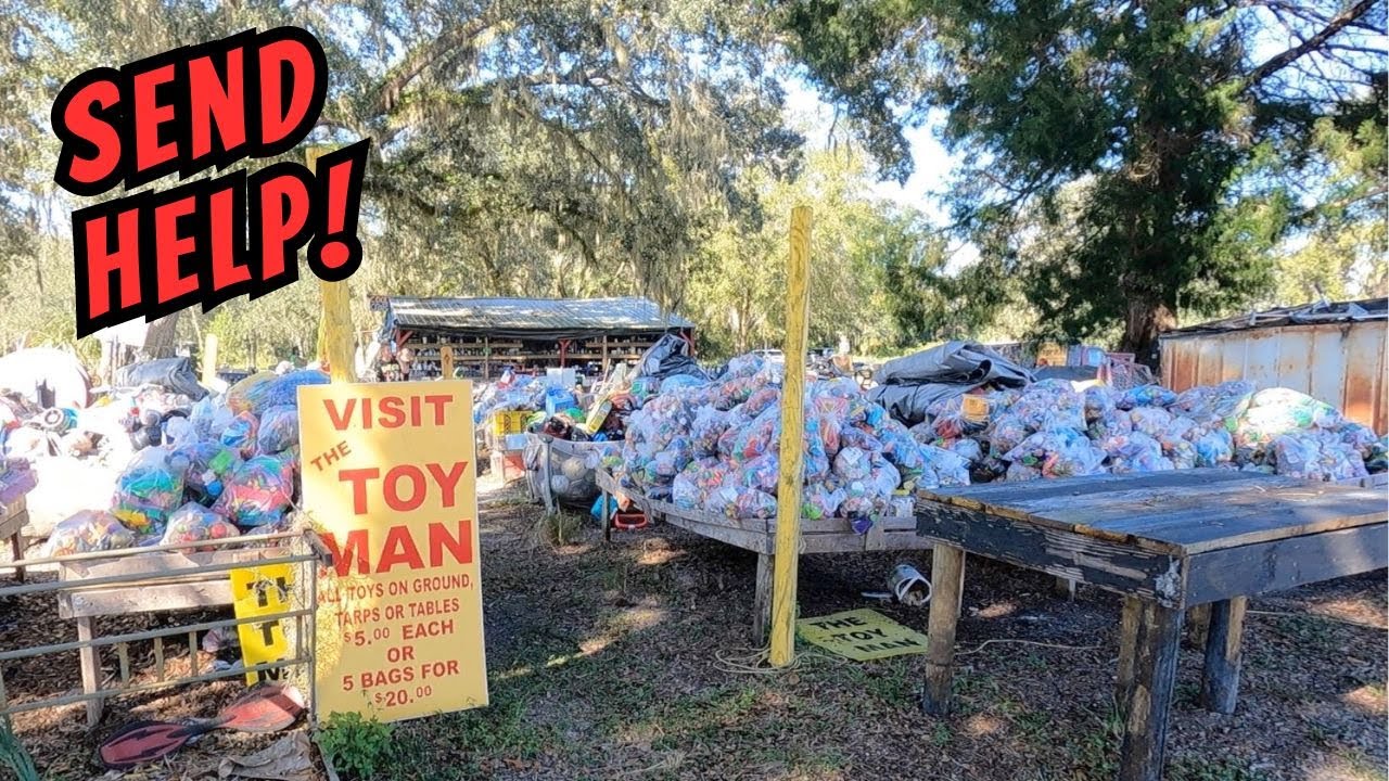 Exploring an INSANE Flea Market Toy GRAVEYARD!
