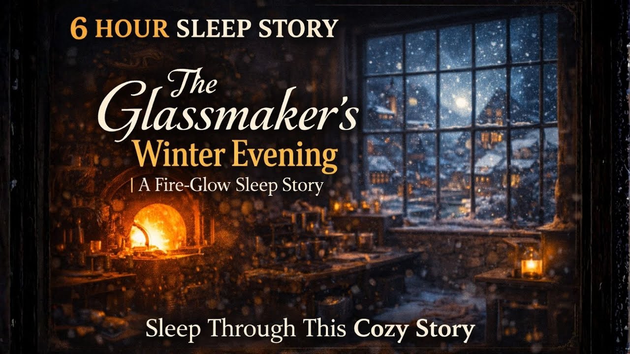 Fall Asleep Fast 🔥 The Glassmaker’s Winter Evening | Cozy Fire Glow Sleep Story