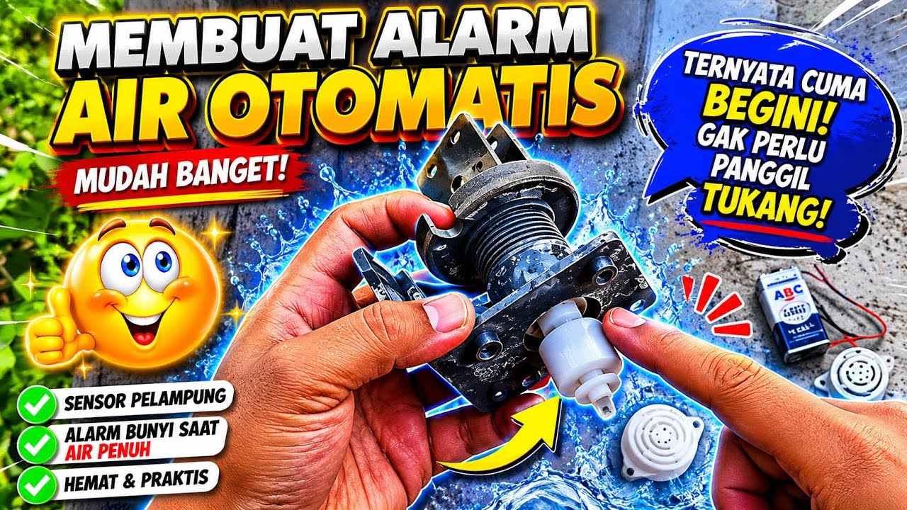 Cara Membuat Alarm Otomatis Air Penuh Mudah dan Sederhana | Anti Meluap & Hemat Air