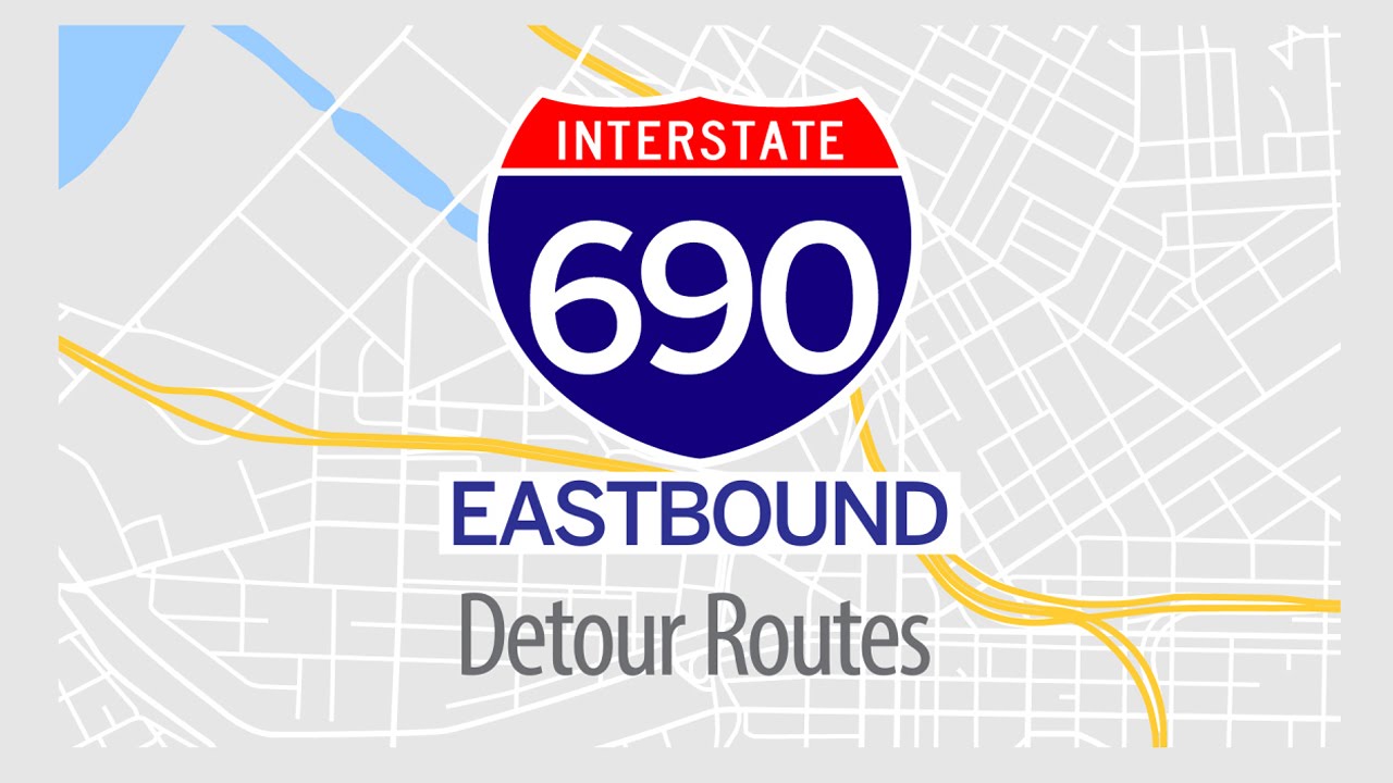 Detour Routes for I-690 Bridge Repair in Syracuse