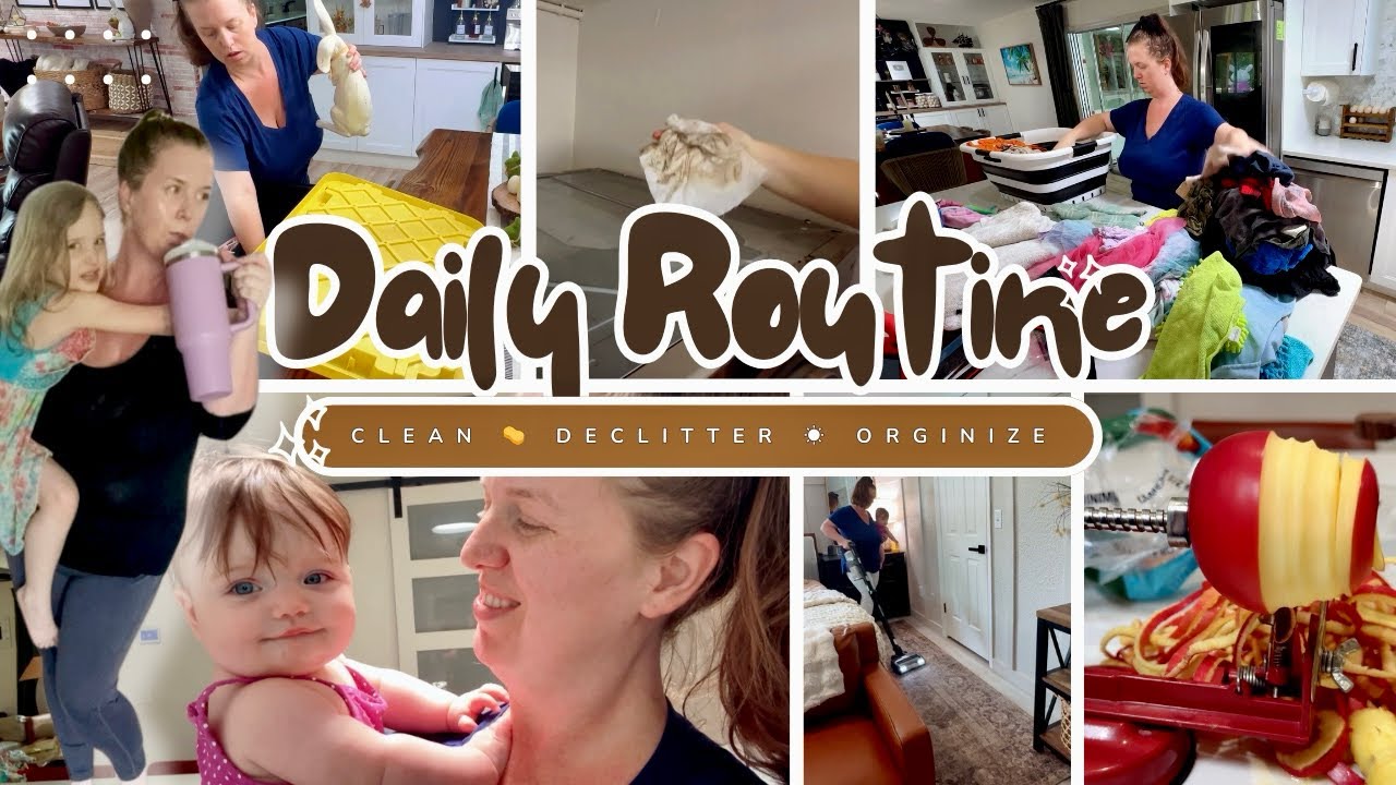 Busy Mom Daily Routine / Cleaning Decluttering & Organization! Cleaning Motivation