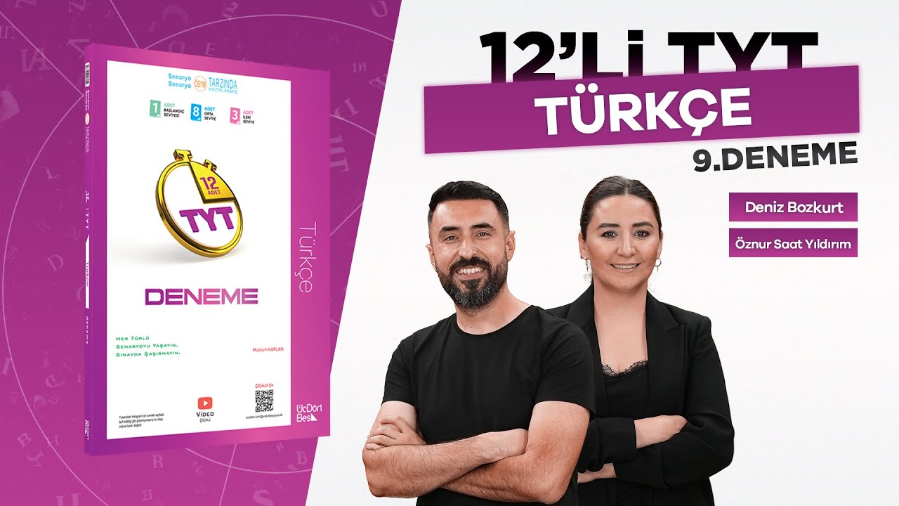&Uuml;&Ccedil;D&Ouml;RTBEŞ YAYINLARI TYT 12'Lİ T&Uuml;RK&Ccedil;E DENEMESİ - 9