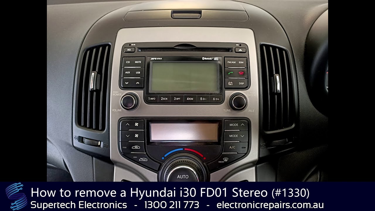 Как снять магнитолу Hyundai i30 FD01 (#1330)