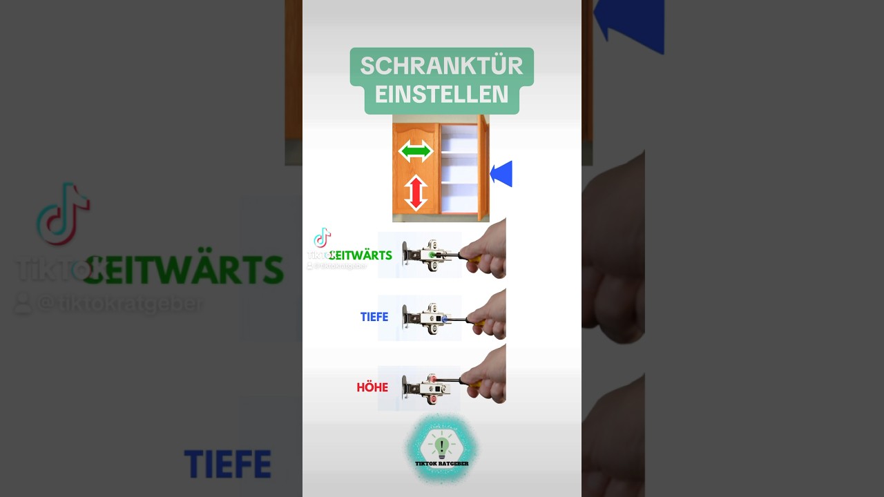 Schrankt&uuml;r einstellen              #diy #foryou #fyp