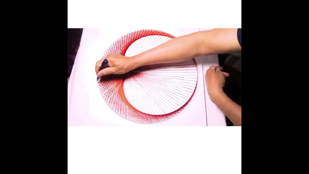 String Art,How to Make Cardioid geometry /nephroid curve string art/#diy #shorts