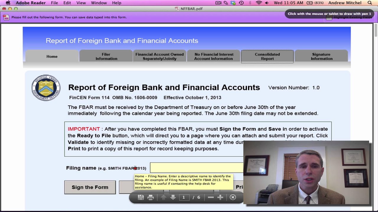 Form 114, FBAR - FinCEN