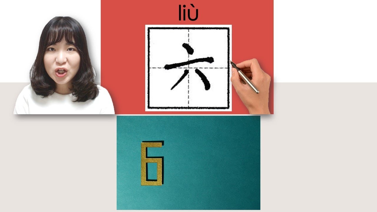 【NEW HSK1】_#hsk1 _六/liu/(six) How to Pronounce & Write Chinese Vocabulary/Character