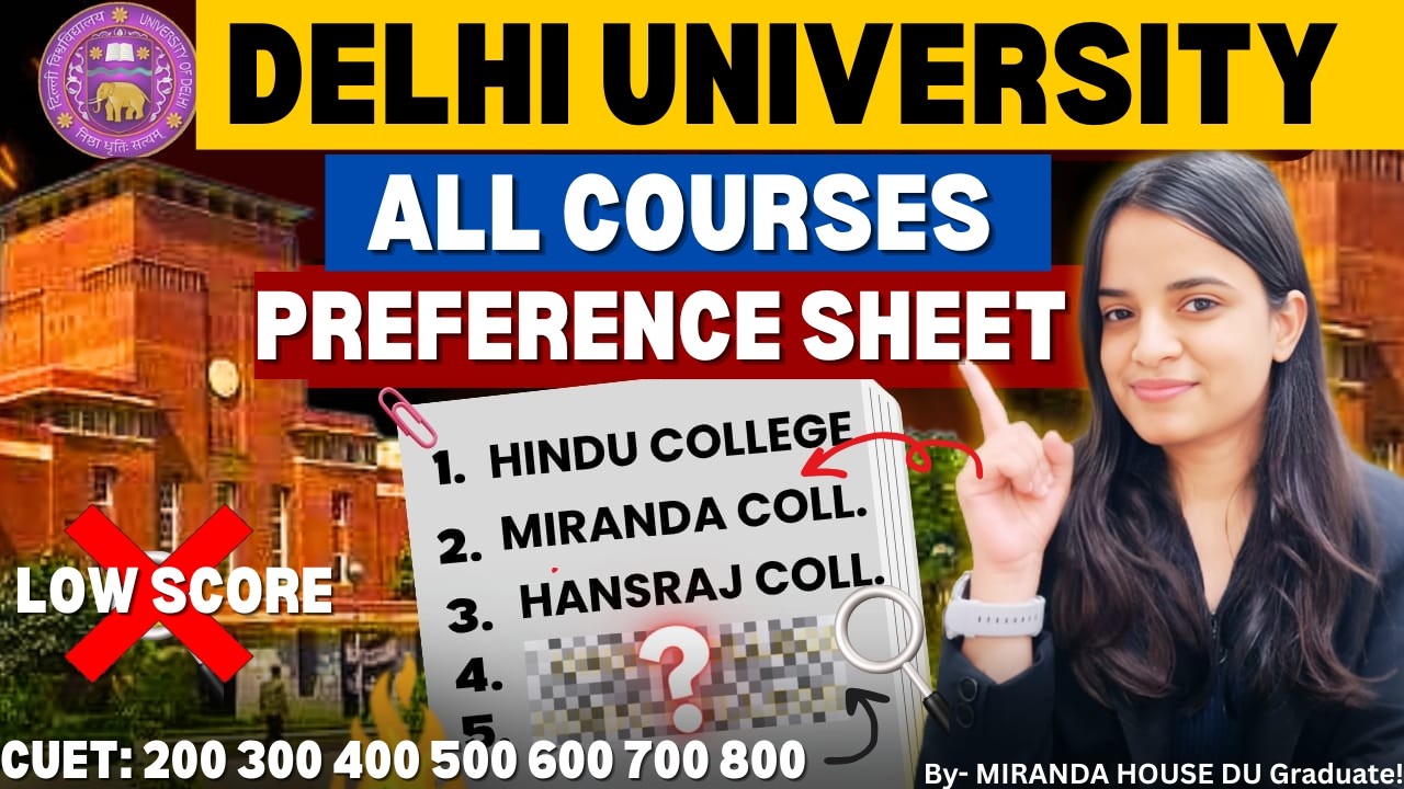 Best Preference list DU 2026✅ Preference filling for BSc Bcom BA PCB course🔥DU CSAS phase 2 complete