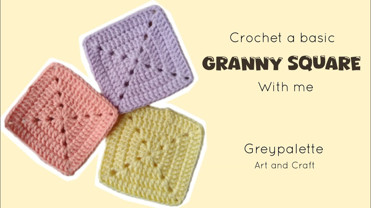 CROCHET BASIC GRANNY SQUARE || Easy and simple pattern for beginners 🤌🏻