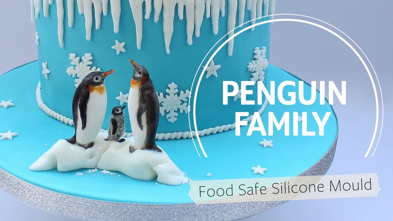 Penguin Family | Food Safe Silicone Mould For Cake Decorating & Crafts
