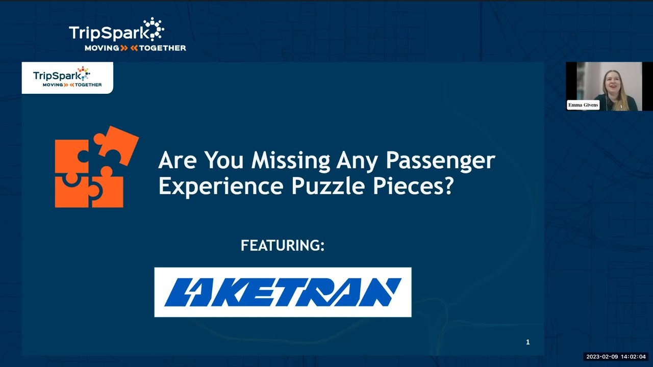 Improving the Transit Passenger Experience Webinar | TripSpark