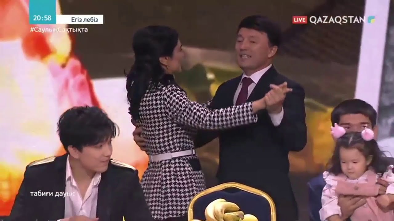 Family night Kudaibergen supporting his mother
