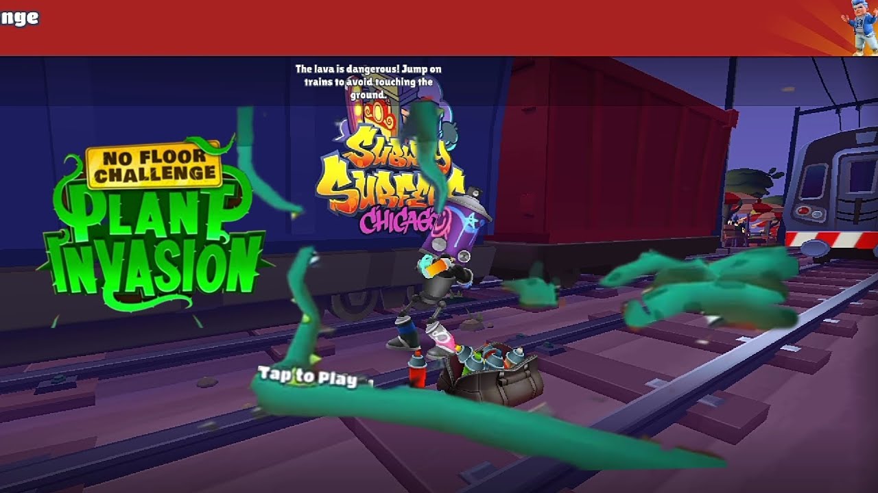 NEW NO FLOOR CHALLENGE PLANT INVASION IN SUBWAY SURFERS CHICAGO 2023.
