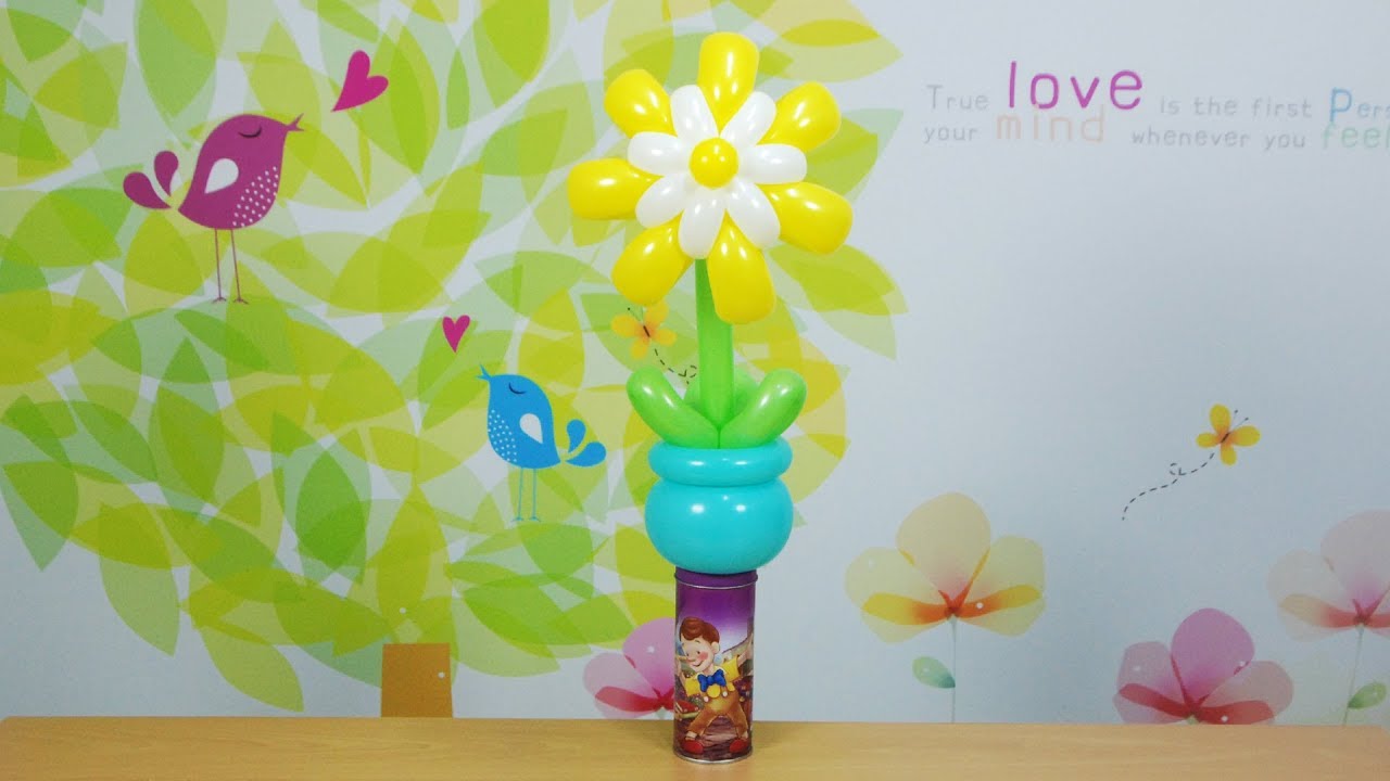 풍선아트 041 Balloon Flower with Can (캔통을 이용한 풍선꽃 만들기)