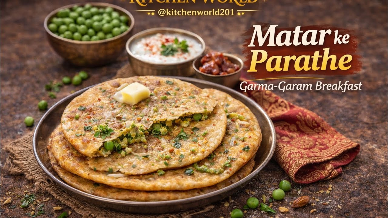 नाश्ते के लिए टेस्टी मटर पराठा | Soft & Crispy#MatarParatha#IndianBreakfast#EasyRecipe#ParathaRecipe