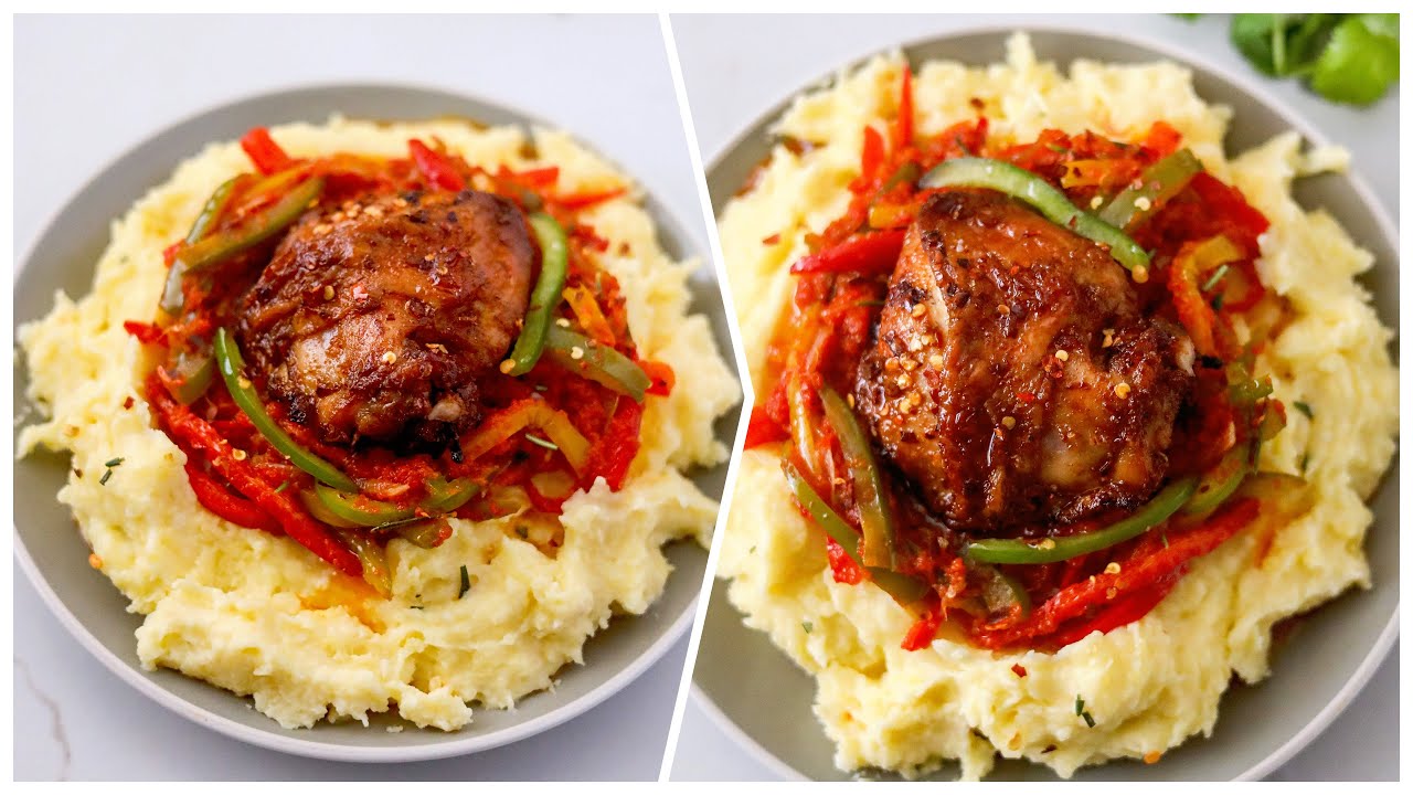 How To Make MASHED POTATOES & CHICKEN 🍗| Satisfying Cravings