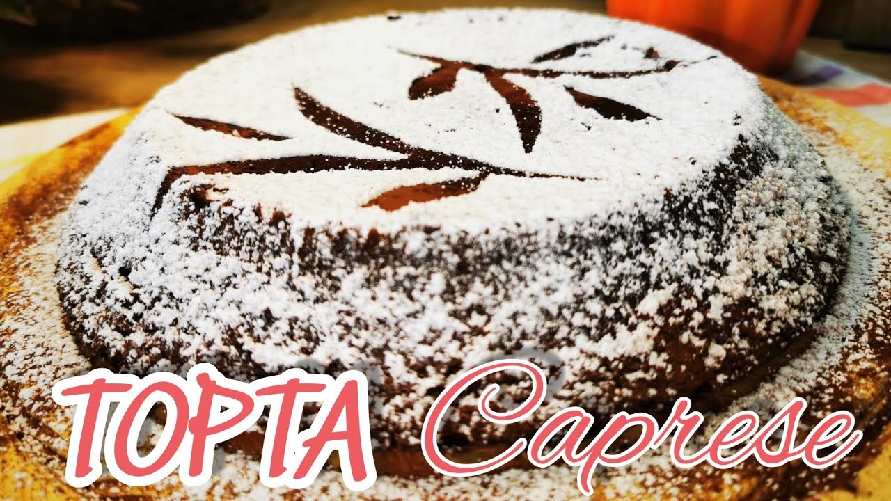 Торта Капрезе с бадемово брашно (без глутен) Рецепта родена от грешка през 1920 г на о Капри.