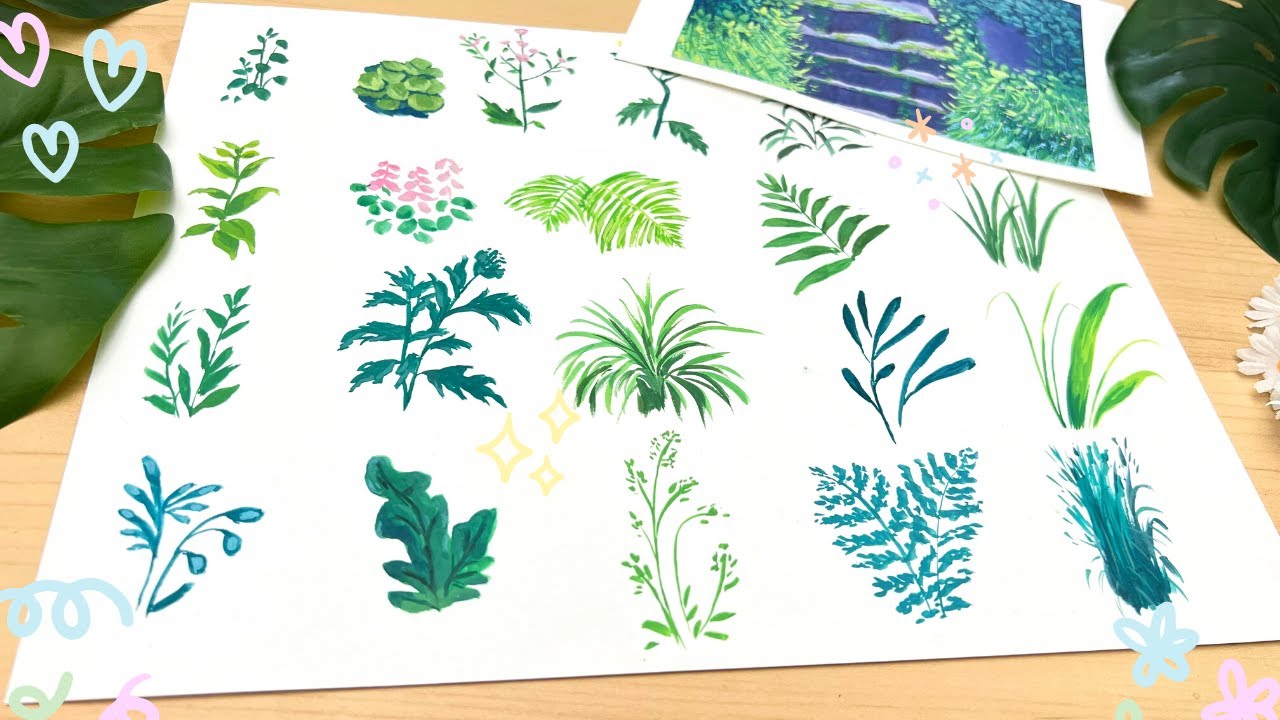 Developing Your Foliage Brush Strokes | How To Paint With Gouache