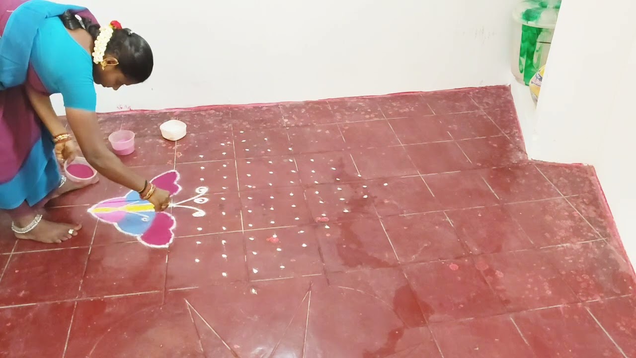🌺🦋 fullvideo daily#Munieswari-7#பட்டாம்பூச்சிdesigns#13#1#நேர்புள்ளிkolam#videos#