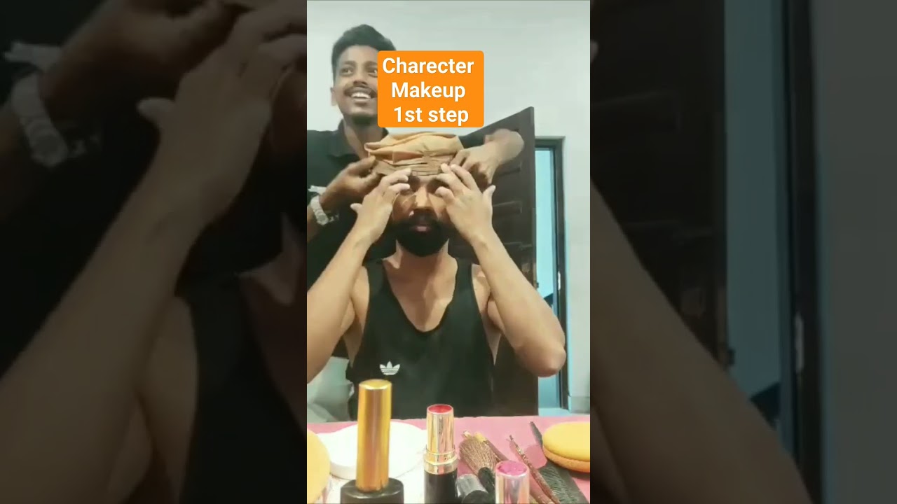 charecter makeup (how to create old man)🤗🖌 #makeup #trending #shorts