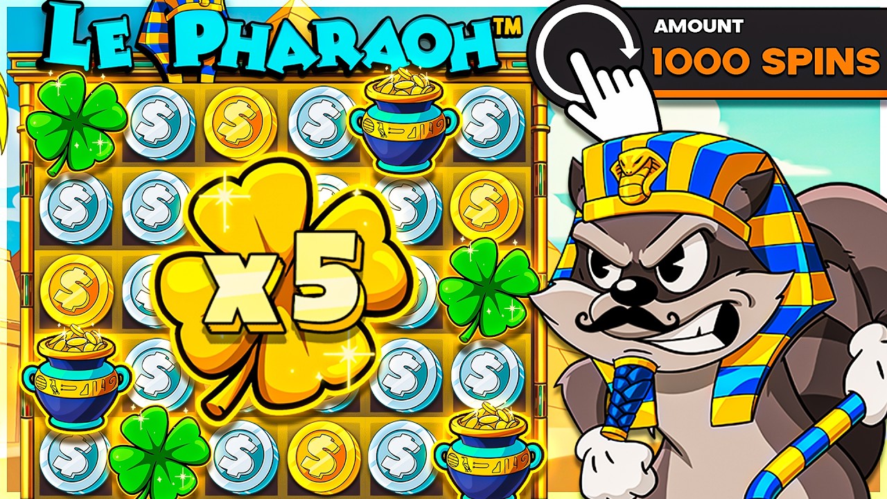 5Х ЗОЛОТОЙ КЛЕВЕР в слоте LE PHARAOH!! (1000 СПИНОВ)