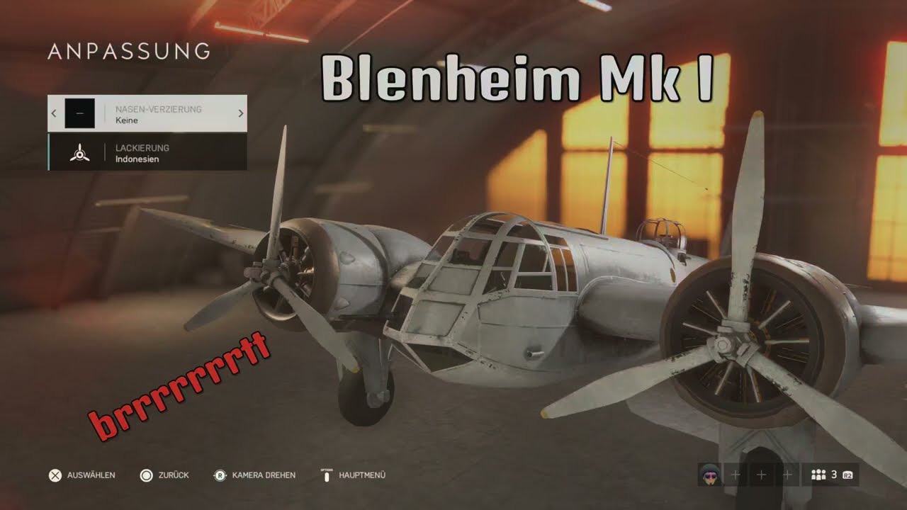 Battlefield V Blenheim Mk I spotting bomber goes brrrrrrrtt