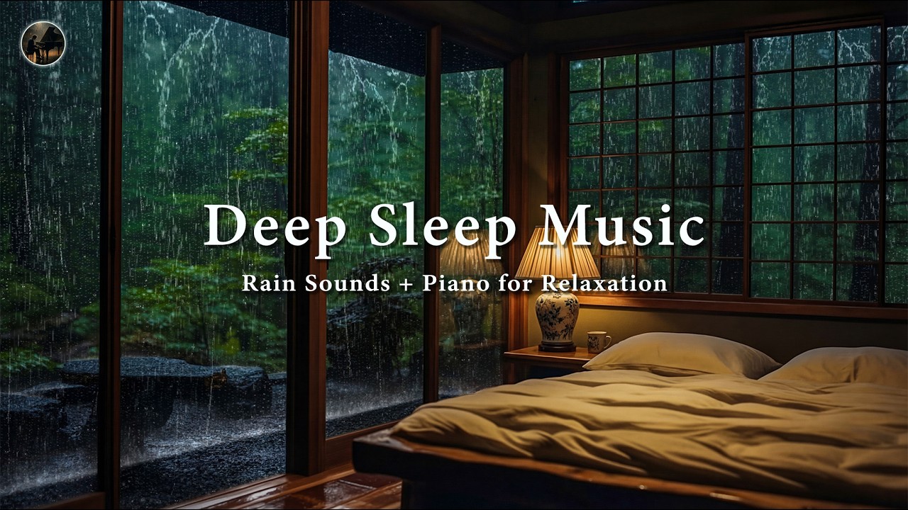 3 Hours Relaxing Sleep Music + Rain Sounds 🎶 Peaceful Piano for Deep Sleep and Calm Your Anxiety