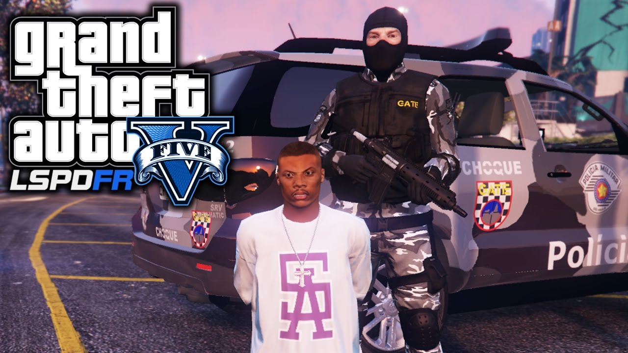 GTA V Vida Policial - TROPA DE CHOQUE botando os vagabundos pra correr GATE PMESP | Ep18 LSPDFR