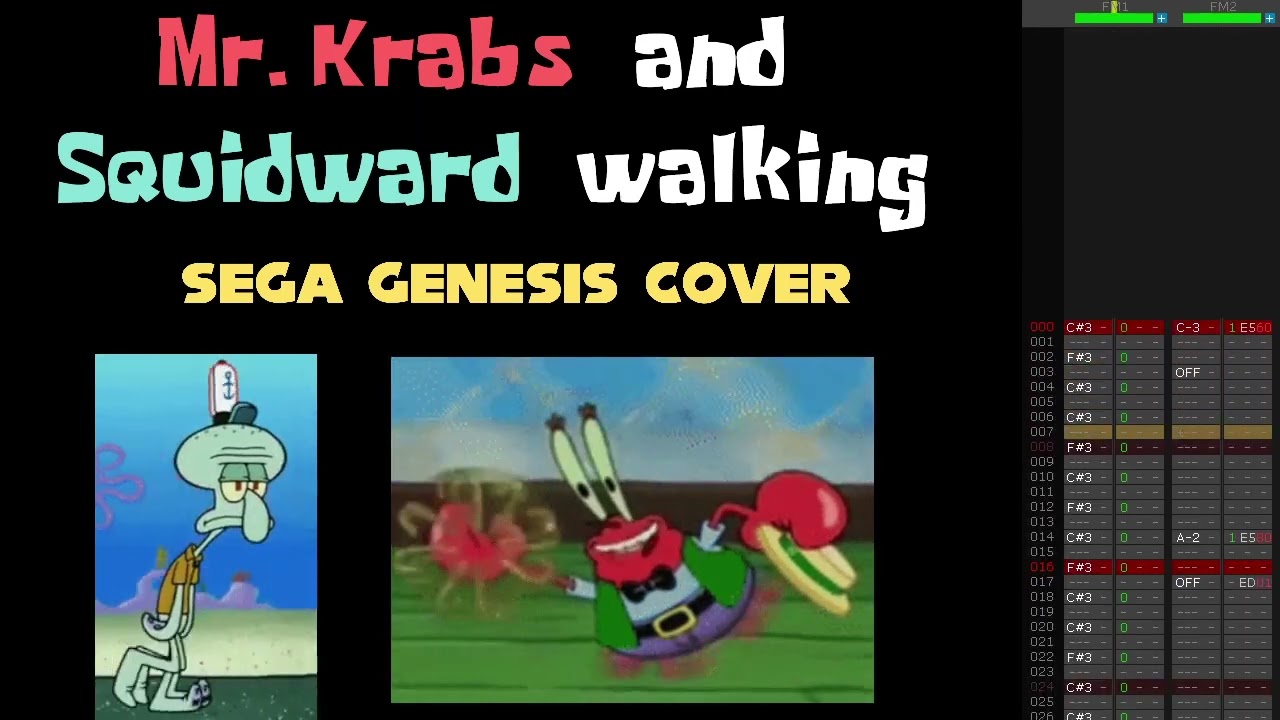 Mr. Krabs and Squidward Walking (Sega Genesis Cover)