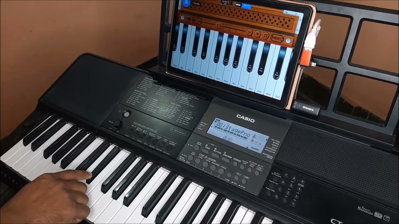 connect Casio CTX 870 in to Harmonium app || play with keyboard keys